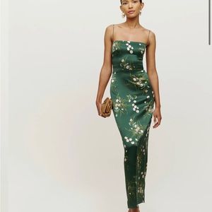 Reformation Frankie Silk Dress Buena